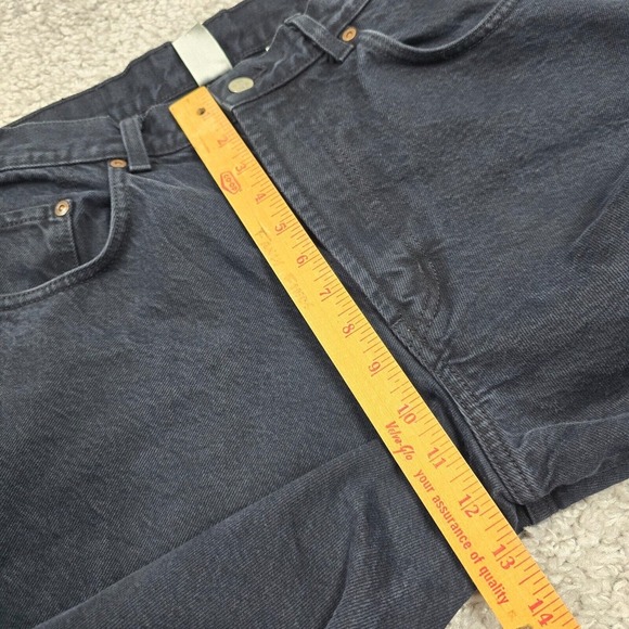 Lucky Brand Mens Black Dungarees 34 (Fits 31x33) Relaxed Tapered USA Vintage Fit - Picture 10 of 13